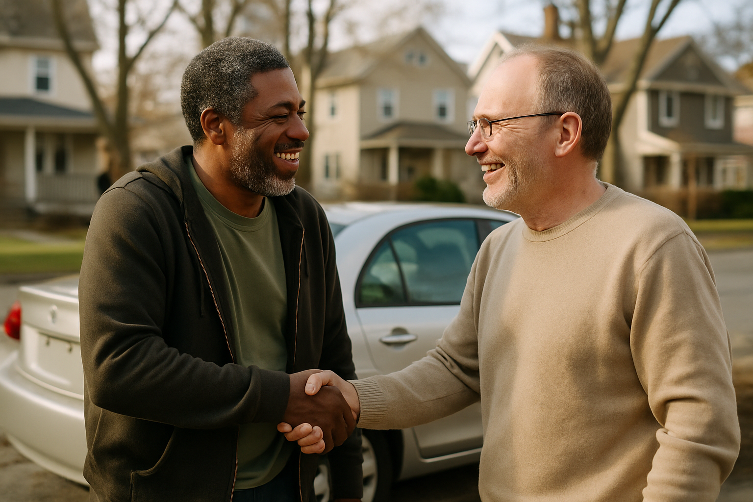 Vehicle donation moment in White Plains
